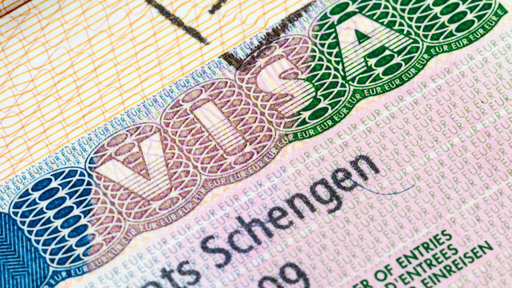 Schengen visa in the passport