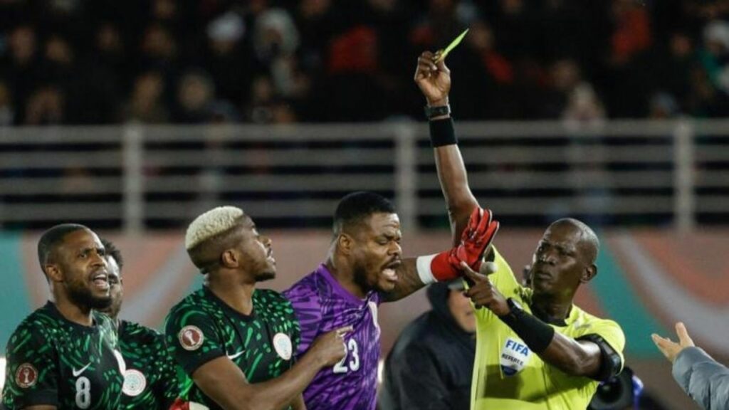 Carton jaune football